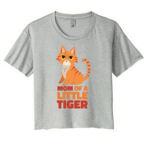 Mom Of A Little Tiger Women's Crop Top Tee