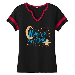 Mom Of An Angel Ladies Halftime Notch Neck Tee