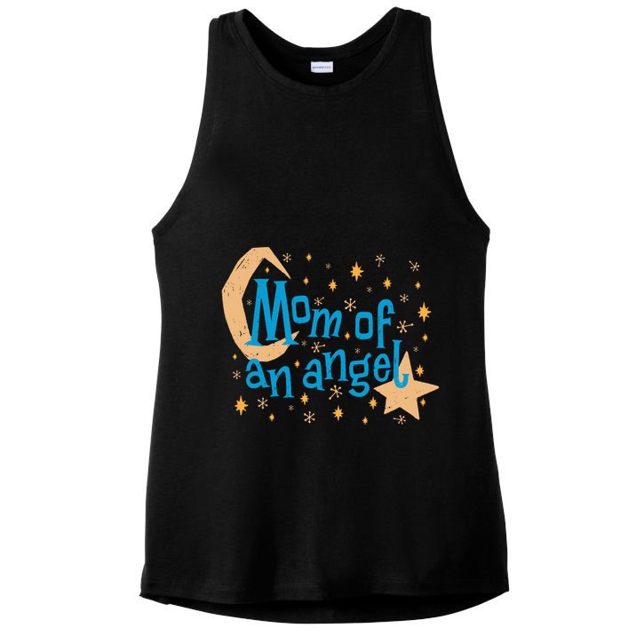 Mom Of An Angel Ladies PosiCharge Tri-Blend Wicking Tank