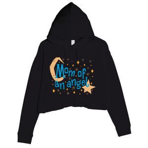 Mom Of An Angel Crop Fleece Hoodie