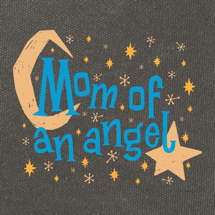 Mom Of An Angel Cotton Canvas Backpack