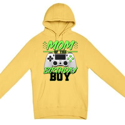 Mom Of Birthday Boy Video Gamer Premium Pullover Hoodie