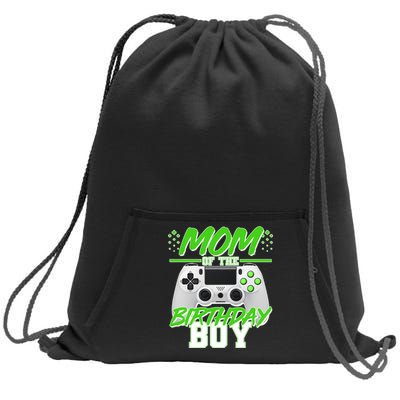 Mom Of Birthday Boy Video Gamer Sweatshirt Cinch Pack Bag