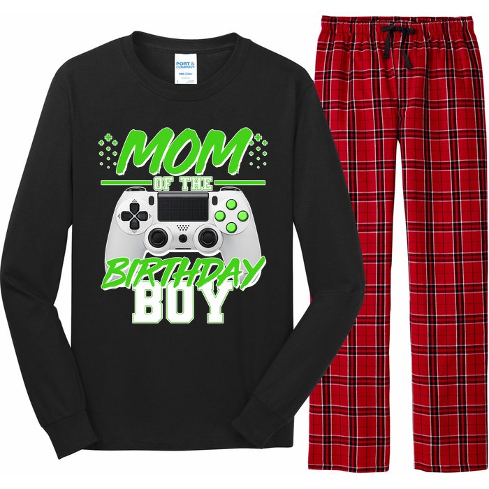 Mom Of Birthday Boy Video Gamer Long Sleeve Pajama Set