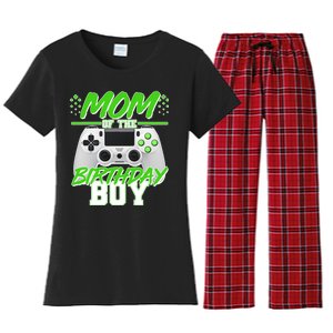 Mom Of Birthday Boy Video Gamer Women's Flannel Pajama Set