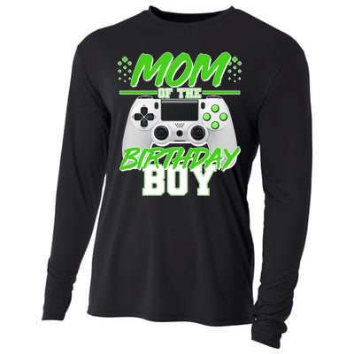 Mom Of Birthday Boy Video Gamer Cooling Performance Long Sleeve Crew