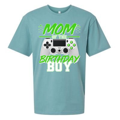 Mom Of Birthday Boy Video Gamer Sueded Cloud Jersey T-Shirt