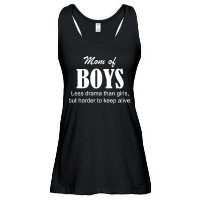 Mom Of Boys Ladies Essential Flowy Tank