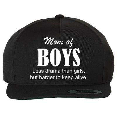 Mom Of Boys Wool Snapback Cap