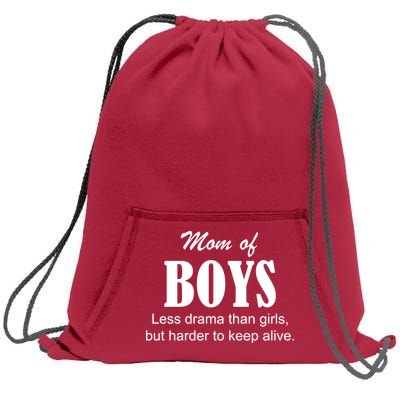 Mom Of Boys Sweatshirt Cinch Pack Bag