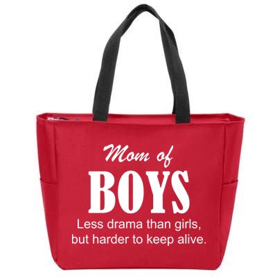 Mom Of Boys Zip Tote Bag