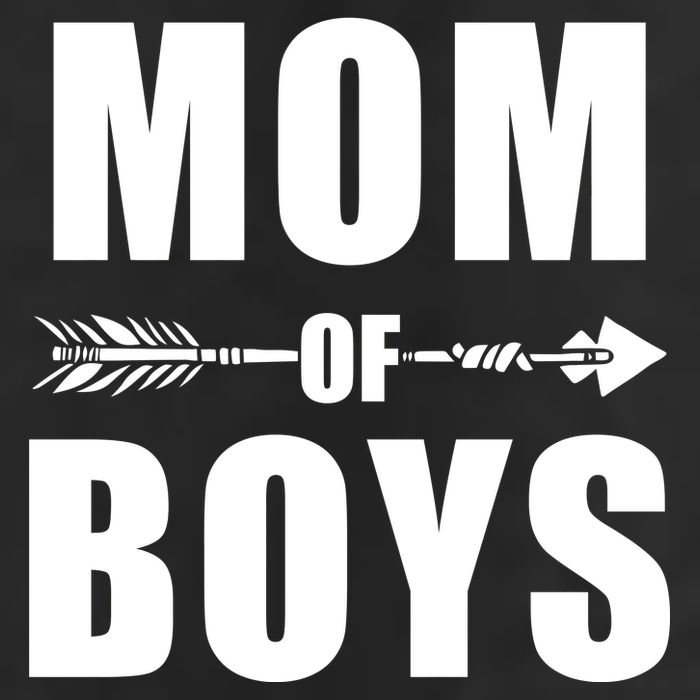 Mom of Boys Cute Mother's Day 7 Panel Mesh Trucker Snapback Hat
