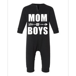 Mom of Boys Cute Mother's Day Infant Fleece One Piece