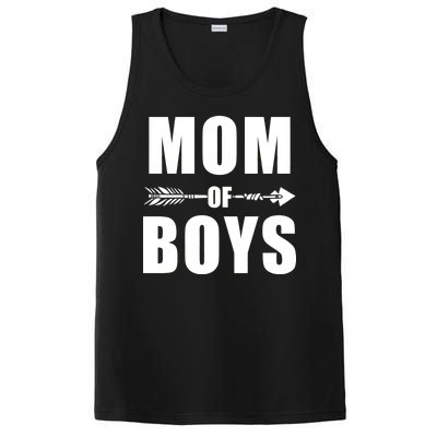 Mom of Boys Cute Mother's Day PosiCharge Competitor Tank