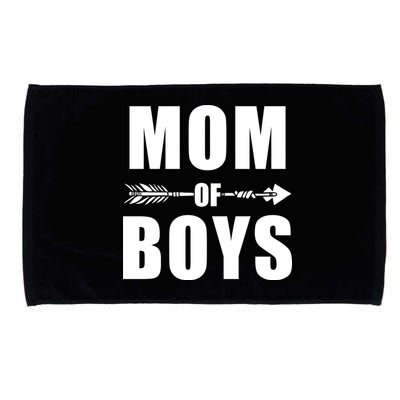 Mom of Boys Cute Mother's Day Microfiber Hand Towel