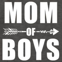 Mom of Boys Cute Mother's Day Vector Backpack