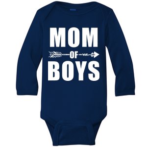 Mom of Boys Cute Mother's Day Baby Long Sleeve Bodysuit