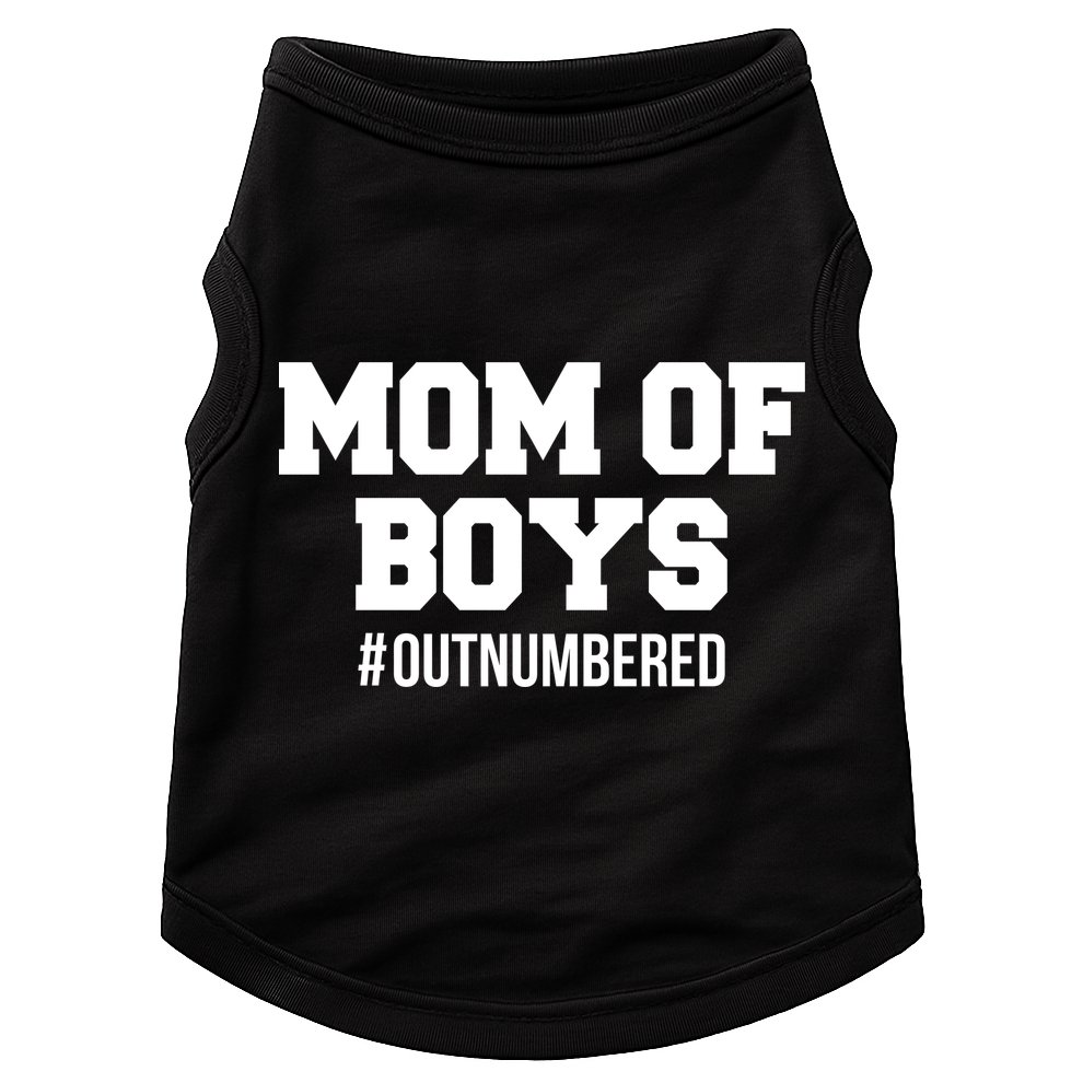 Mom of Boys Hashtag Out Numbered Doggie Tank