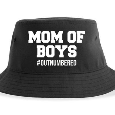Mom of Boys Hashtag Out Numbered Sustainable Bucket Hat