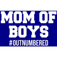 Mom of Boys Hashtag Out Numbered Bumper Sticker