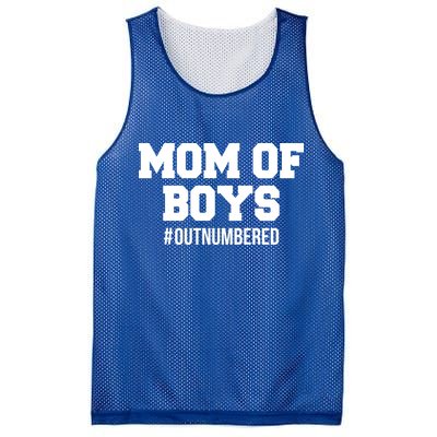 Mom of Boys Hashtag Out Numbered Mesh Reversible Basketball Jersey Tank