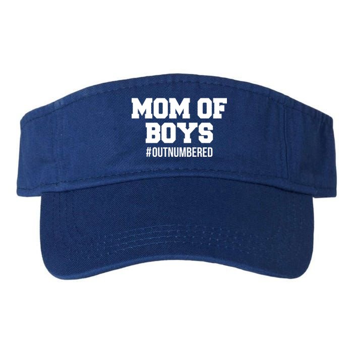 Mom of Boys Hashtag Out Numbered Valucap Bio-Washed Visor