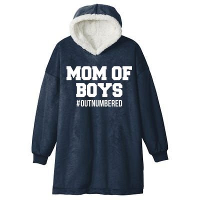 Mom of Boys Hashtag Out Numbered Hooded Wearable Blanket