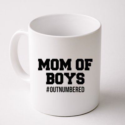 Mom of Boys Hashtag Out Numbered Coffee Mug