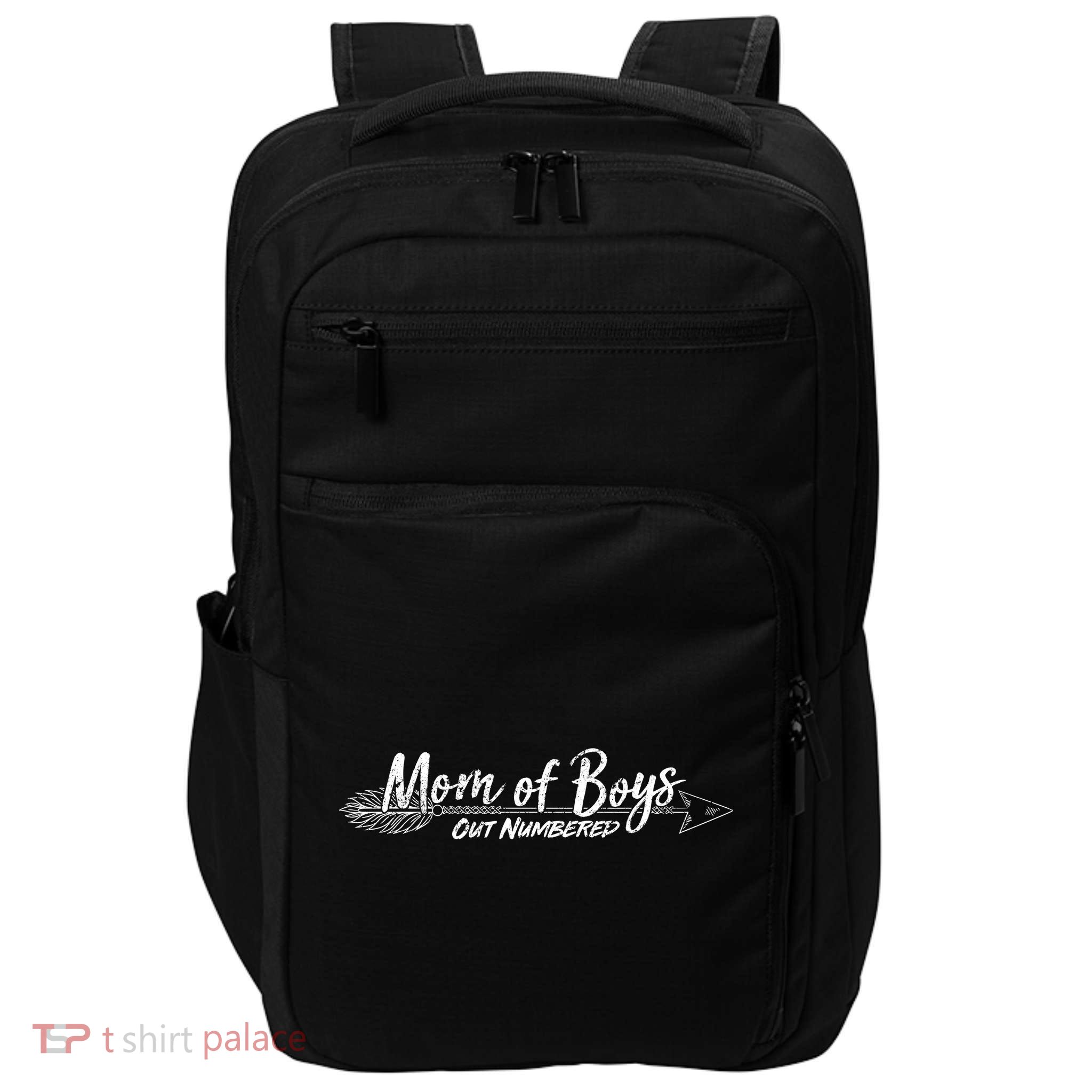 Mom Of Boys Outnumbered  Impact Tech Backpack