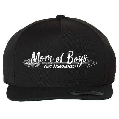 Mom Of Boys Outnumbered  Wool Snapback Cap