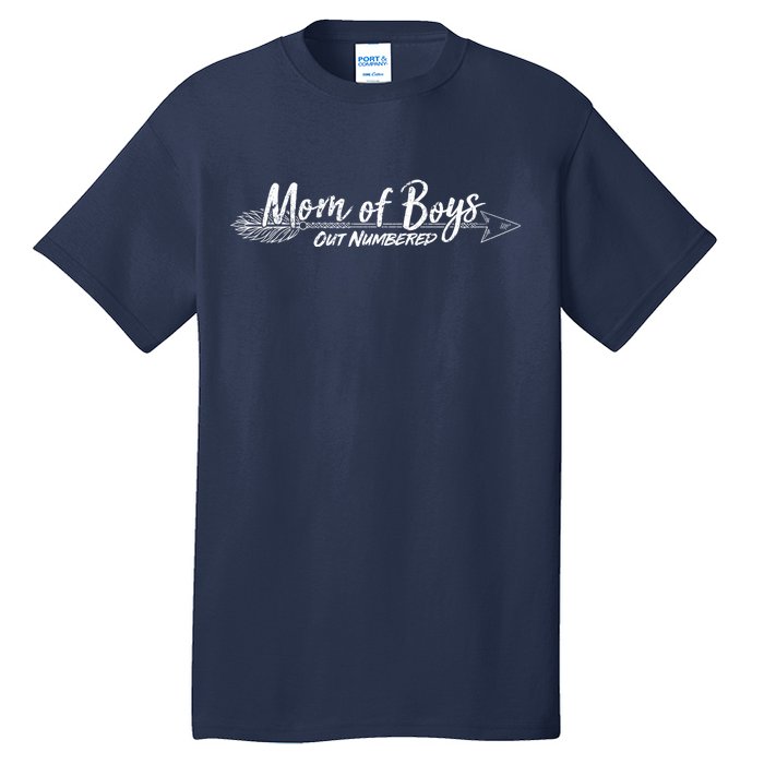 Mom Of Boys Outnumbered  Tall T-Shirt