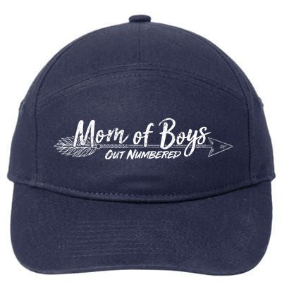 Mom Of Boys Outnumbered  7-Panel Snapback Hat