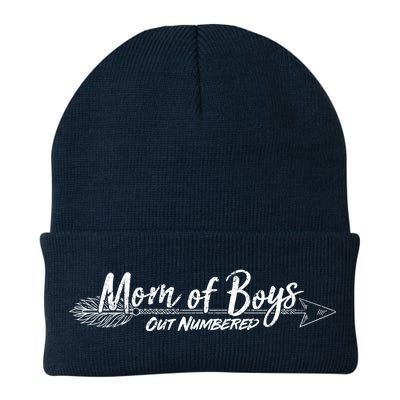 Mom Of Boys Outnumbered  Knit Cap Winter Beanie