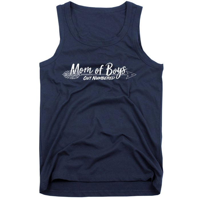 Mom Of Boys Outnumbered  Tank Top