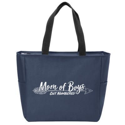 Mom Of Boys Outnumbered  Zip Tote Bag