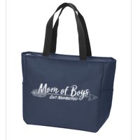 Mom Of Boys Outnumbered  Zip Tote Bag