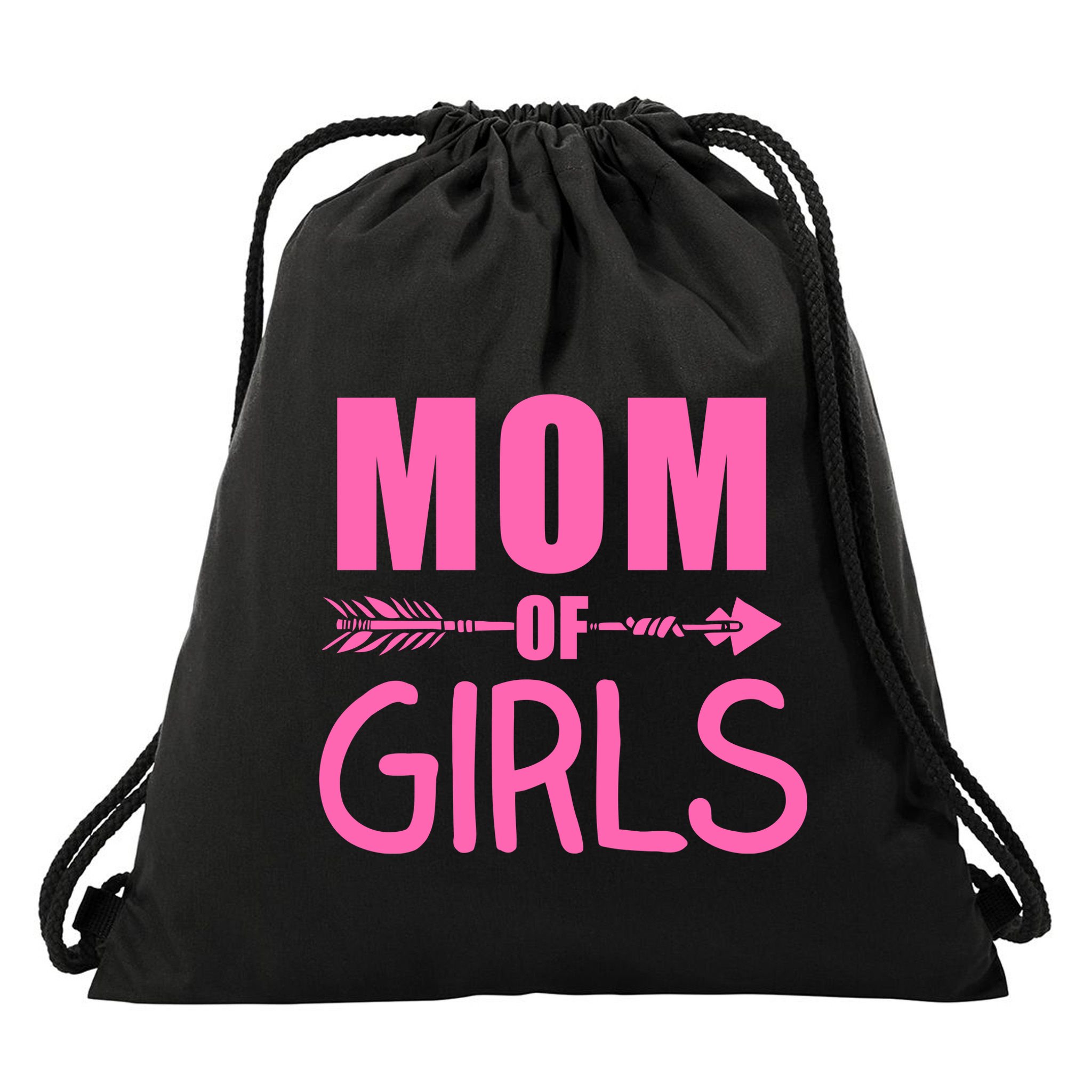 Mom of Girls Cute Mother's Day Drawstring Bag