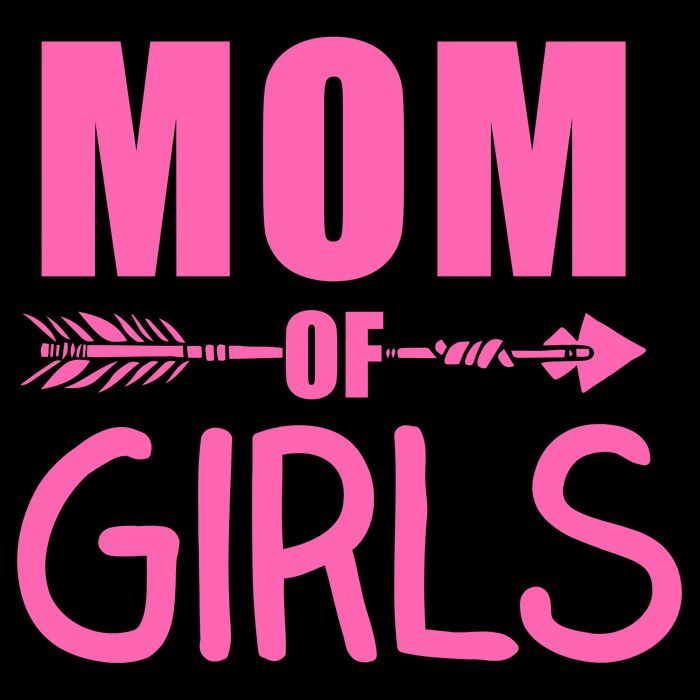 Mom of Girls Cute Mother's Day Drawstring Bag