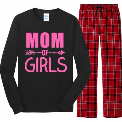 Mom of Girls Cute Mother's Day Long Sleeve Pajama Set