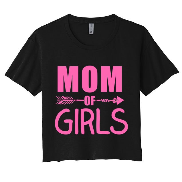 Mom of Girls Cute Mother's Day Crop Top