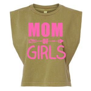 Mom of Girls Cute Mother's Day Garment-Dyed Women's Muscle Tee