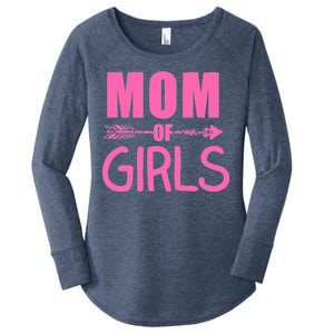 Mom of Girls Cute Mother's Day Women's Perfect Tri Tunic Long Sleeve Shirt