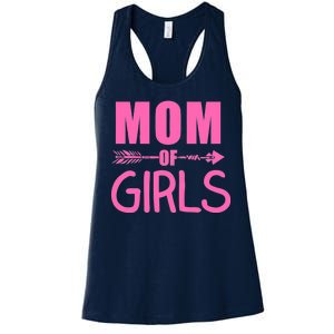 Mom of Girls Cute Mother's Day Women's Racerback Tank