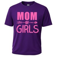 Mom of Girls Cute Mother's Day Cooling Performance Crew T-Shirt