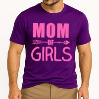 Mom of Girls Cute Mother's Day Cooling Performance Crew T-Shirt
