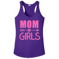 Mom of Girls Cute Mother's Day Ladies PosiCharge Competitor Racerback Tank