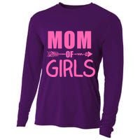 Mom of Girls Cute Mother's Day Cooling Performance Long Sleeve Crew