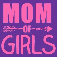 Mom of Girls Cute Mother's Day Cooling Performance Long Sleeve Crew