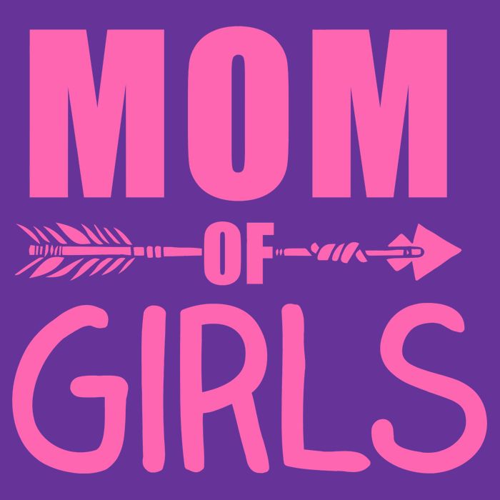Mom of Girls Cute Mother's Day Cooling Performance Long Sleeve Crew