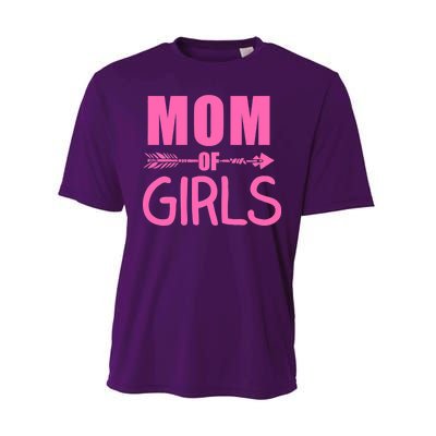 Mom of Girls Cute Mother's Day Performance Sprint T-Shirt